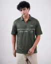 Mens Premium - Zipper Oversized Polo Shirt